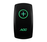 Interruptor basculante for Coche y Barco, 12V/24V, Impermeable, Led Verde, SPST DPDT 20A, for camión ARB/CARLING/NARVA/4x4 JCB(Acc)