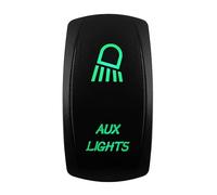 Interruptor basculante for Coche y Barco, 12V/24V, Impermeable, Led Verde, SPST DPDT 20A, for camión ARB/CARLING/NARVA/4x4 JCB(AUX Lights)
