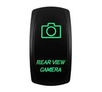 Interruptor basculante for Coche y Barco, 12V/24V, Impermeable, Led Verde, SPST DPDT 20A, for camión ARB/CARLING/NARVA/4x4 JCB(Rear View Camera)
