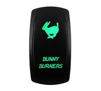 Interruptor basculante for Coche y Barco, 12V/24V, Impermeable, Led Verde, SPST DPDT 20A, for camión ARB/CARLING/NARVA/4x4 JCB(Bunny Burners)
