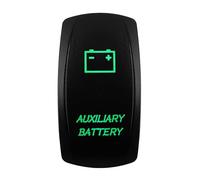 Interruptor basculante for Coche y Barco, 12V/24V, Impermeable, Led Verde, SPST DPDT 20A, for camión ARB/CARLING/NARVA/4x4 JCB(Auxiliary Battery)