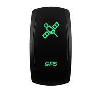 Interruptor basculante for Coche y Barco, 12V/24V, Impermeable, Led Verde, SPST DPDT 20A, for camión ARB/CARLING/NARVA/4x4 JCB(GPS)