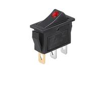Interruptor basculante iluminado KCD3 de 5/20 piezas, interruptor de luz LED ON OFF de 3 pines y 2 posiciones, 16 A 250 V 220 V con tapa protectora for equipos eléctricos(3Pin Red Dot,5PCS)