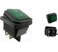 Interruptor Basculante Impermeable de 2 Polos (4 Pines) ON-OUS 250 V 16 A Verde Iluminado (1), Interruptor Conmutador