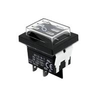 Interruptor basculante impermeable de 4 pines HY12-9-7, 125/250 V, 18/12 A, con pulsador de encendido y apagado for herramientas eléctricas y maquinaria.(1Piece)