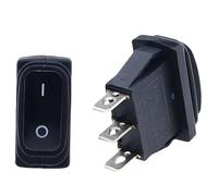 Interruptor basculante impermeable KCD3 ON-OFF/ON-OFF-ON 3 pines, 2/3 posiciones, equipo eléctrico con potencia de iluminación, 15A 250VAC/20A 125VA(ON-OFF RED NO LED,220 V)