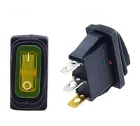 Interruptor basculante impermeable KCD3 ON-OFF/ON-OFF-ON 3 pines, 2/3 posiciones, equipo eléctrico con potencia de iluminación, 15A 250VAC/20A 125VA(ON-OFF YELLOW LED,220 V)