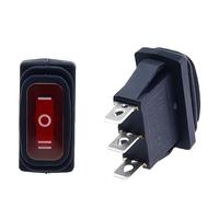 Interruptor basculante impermeable KCD3 ON-OFF/ON-OFF-ON 3 pines, 2/3 posiciones, equipo eléctrico con potencia de iluminación, 15A 250VAC/20A 125VA(ON-OFF-ON RED,12V)