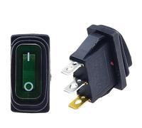 Interruptor basculante impermeable KCD3 ON-OFF/ON-OFF-ON 3 pines, 2/3 posiciones, equipo eléctrico con potencia de iluminación, 15A 250VAC/20A 125VA(ON-OFF GREEN LED,220 V)