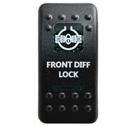 Interruptor Basculante Interruptor basculante para barra de luces LED SPST de 5 pines/DPDT de 7 pines para coche, barco, caravana, repuestos Carling ARB IP68 Pulsador Momentáneo (Front Diff Lock)