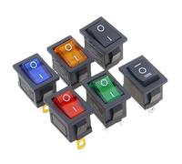 Interruptor basculante KCD1 6A/10A 250V/125V AC ON-OFF on-off-on 250VAC 6A 125VAC 10A 220V(Red,3PIN)