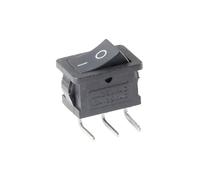 Interruptor basculante KCD1 de 5 piezas, LED blanco y negro, rojo y verde, 2/3/4/6 pines, 2/3 velocidades, encendido/apagado, 10 A, 6 A, KCD1-101(Black Curve 3P 2Gear)