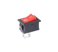 Interruptor basculante KCD1 de 5 piezas, LED blanco y negro, rojo y verde, 2/3/4/6 pines, 2/3 velocidades, encendido/apagado, 10 A, 6 A, KCD1-101(Red 2P 2Gear)