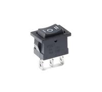 Interruptor basculante KCD1 de 5 piezas, LED blanco y negro, rojo y verde, 2/3/4/6 pines, 2/3 velocidades, encendido/apagado, 10 A, 6 A, KCD1-101(Black 3P 3Gear)