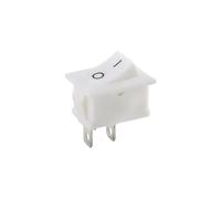 Interruptor basculante KCD1 de 5 piezas, LED blanco y negro, rojo y verde, 2/3/4/6 pines, 2/3 velocidades, encendido/apagado, 10 A, 6 A, KCD1-101(White 2P 2Gear)