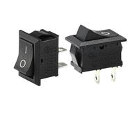 Interruptor basculante KCD1 de encendido y apagado, 15 x 21 mm, 2 pines, 6 A, 250 V, 10 A, 125 V, 15 x 21 mm(2Pin Black,100PCS)