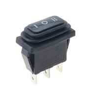 Interruptor basculante KCD3 de encendido y apagado, 3 pines, 2/3 posiciones, equipo eléctrico con alimentación de iluminación, 15 A 250 V CA/20 A 125 VA, 10 unidades (ON-OFF-ON BLACK,220V)