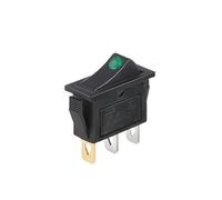Interruptor basculante KCD3, encendido/apagado, punta de cobre, 3 pines, 16 A 250 V CA / 20 A 125 V CA, pulsador, interruptor de encendido iluminado(3P LED green)