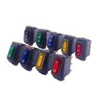 Interruptor basculante KCD3 ON-OFF/ON-OFF-ON 3 pines, 2/3 posiciones, equipo eléctrico con potencia de iluminación, 15A 250VAC/20A 125VAC(Green ON-OFF-ON,LED AC 220V)