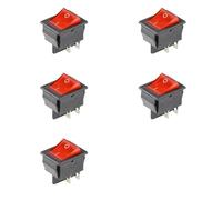 Interruptor Basculante KCD4 De 2 Posiciones, Encendido Y Apagado, For Equipos Eléctricos Con LED Rojo, 4 Pines, 16 A, 250 V CA