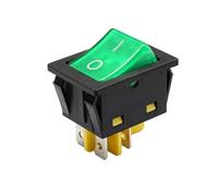 Interruptor basculante KCD4 de 30 A y 250 V CA, encendido y apagado, 4 pines, rojo, verde, azul, blanco y amarillo, 1 unidad(Green,220V LED)