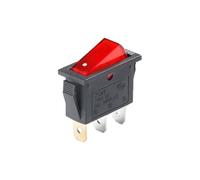 Interruptor basculante KCD5 de 5 piezas, 21 x 24 mm, 4 pines, 6, A/15 A, 250 V CA/125 CA, 2/3 posiciones, encendido/apagado, encendido, KCD3(KCD3 Red LED 3500W)