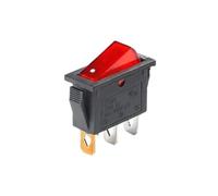 Interruptor basculante KCD5 de 5 piezas, 21 x 24 mm, 4 pines, 6, A/15 A, 250 V CA/125 CA, 2/3 posiciones, encendido/apagado, encendido, KCD3(KCD3 Red LED 2500W)