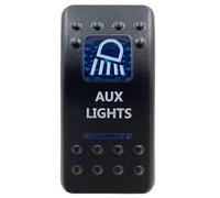 Interruptor basculante LED azul de 5 y 7 pines, encendido y apagado, para coche, barco, estilo ARB, luces interiores, piezas de caravana(Aux Lights)