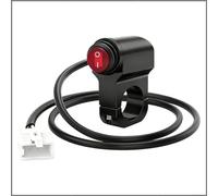 Interruptor basculante LED de 12 V para ATV, motocicleta, vehículo todoterreno, furgoneta, vehículo ligero con soporte de manillar de 22 mm y protección IP65