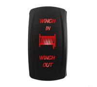 Interruptor basculante LED de 7 pines para cabrestante de entrada, botón de control momentáneo para camión UTV barco, CC 12 V 24 V, luz azul (rojo)