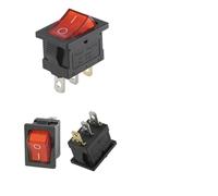 Interruptor basculante LED KCD1 - Función de encendido y apagado, 250 V/125 V CA for paneles de embarcaciones de alta resistencia y sistemas de vehículos recreativos(Red Light 3Pin,30 PCS)