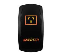Interruptor basculante LED naranja de 12 V-24 V, resistente al agua, 20 A, luz ámbar, apto para coche, barco, ATV, autocaravana, etc(INVERTER)