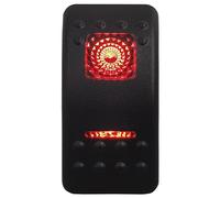 Interruptor basculante Led Rojo SPST 5P ON Off y DPDT 7P ON Off for Coche Barco Marino IP66 Accesorios de Piezas de automóvil(Blank-(ON) Off)
