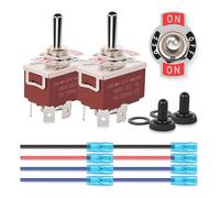 Interruptor basculante momentáneo de 4 pines con polaridad inversa, 2 unidades, 12 V, 30 A, encendido/apagado,