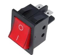 Interruptor basculante off-on bipolar rojo 15a (no luminoso)