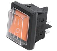 Interruptor Basculante ON-OFF de 4 Pines, Interruptor Tipo Barcos Impermeable 30A 125/250VAC ABS, Interruptor Basculante con Cubierta para Electricidad Industrial