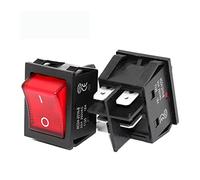 Interruptor basculante On Off on on 30A/250V 16A/250V t85 de 4 pines resistente con luz 12V 24V 110V 220V 380V(Rot,12V)