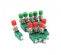 Interruptor basculante, paquete de 10 interruptores de botón momentáneos SPDT para paneles de control industriales, apertura de 12 mm, 15 A 250 VCA, clasificación IP20, vida mecánica 50000