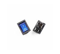 Interruptor basculante para barco 5 interruptores de barco KCD1-104 de 4 pies y 2 archivos con luces, interruptor de encendido basculante de 15 x 21 mm y 4 pines con luz(5pcs blue,12 V)