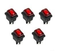 Interruptor basculante rectangular de encendido y apagado DPST 20A 250VAC Indicador LED rojo Protección IP67 para control de energía en sistemas de energía renovable