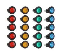 Interruptor Basculante Redondo con Luz LED de 20mm 12V 3 Pines 2 Marchas para Coche, Barco, Camión, etc.