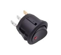 Interruptor basculante redondo de 20 mm, encendido y apagado, KCD1-101, semicircular, unipolar, 12 V, 220 V, rojo, verde, azul, amarillo y negro, 15 unidades(Round Dot Light,RED_220V)