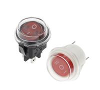 Interruptor basculante redondo encendido/apagado 100 unidades, 12 V, 24 V, 6 A, 250 V, 10 A, 125 V, 2/3/4 pines, 20 mm