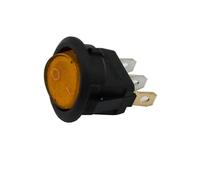 Interruptor basculante redondo for luz LED de barco, 4 piezas, KCD1-2, 12 V, 220, SPST, encendido/apagado, controlador eléctrico KCD1(Yellow 4Pcs,220V)