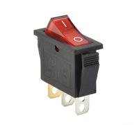 Interruptor basculante rojo 16 A 250 V CA ON-OFF-ON 3 terminales para RV Yate motocicleta LED iluminado botón de encendido