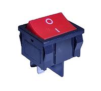 Interruptor Basculante Rojo de 4 Pines, 6 A, 250 V CA, 24 x 21 mm, Conmutador Pulsador
