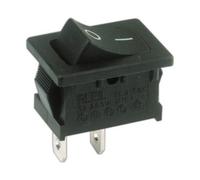 Interruptor basculante unipolar 3a/250vac off-on negro