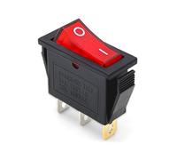 Interruptor Basculante Unipolar - Luminoso - 15A / 250V - 20A / 125V - Con Tecla Roja