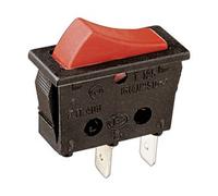 Interruptor basculante unipolar on-off 16a rojo
