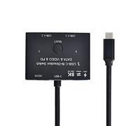 Interruptor bidireccional USB-C tipo C MST 1 a 2 Hub Soporte de datos de video PD 8K @30hz 100W 10Gbps